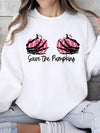 Save The Pumpkins Tee Pink Leopard Skeleton Hands Halloween Shirt