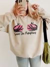 Save The Pumpkins Tee Pink Leopard Skeleton Hands Halloween Shirt