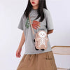 Cute Skeleton Gingerbread Crossbody Bag Spooky Kawaii Halloween Purse