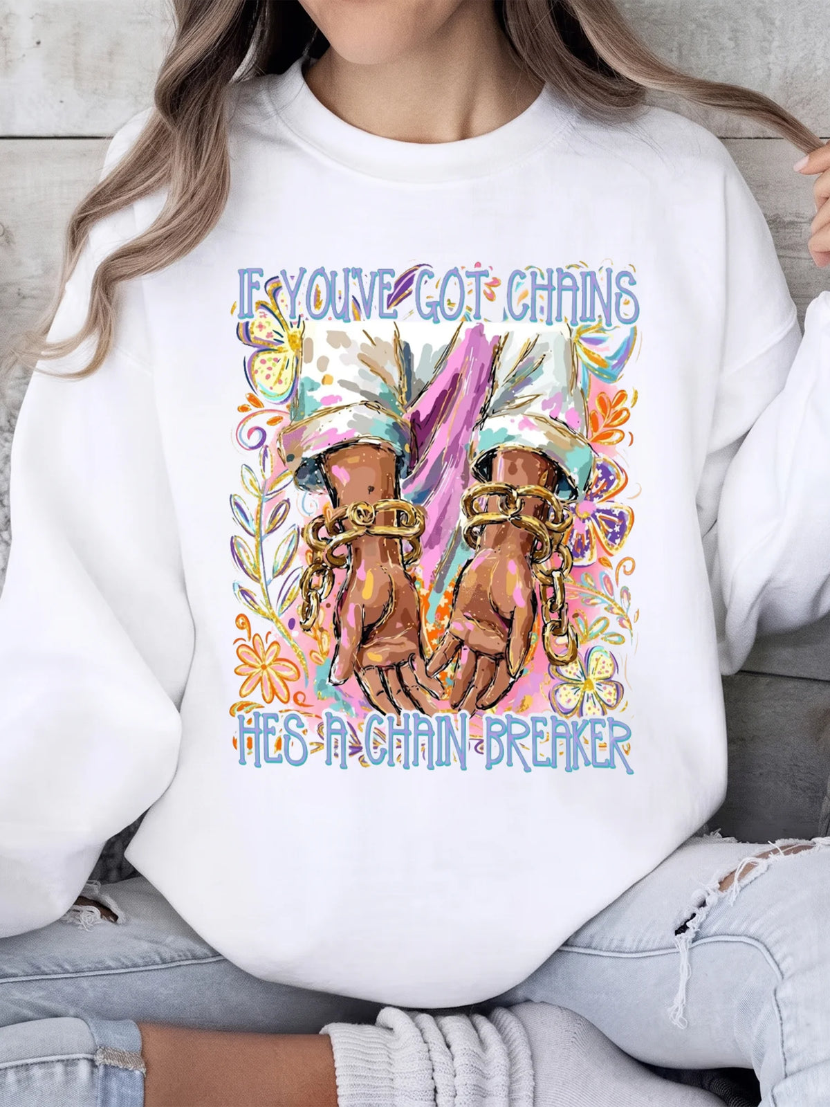 Chain Breaker Christian Tee Inspirational Worship Shirt Gift for Women
