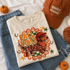 Fall Vibes Western Dachshund Retro Fall Tee Cute Cowboy Dog Autumn Aesthetic Graphic T-Shirt