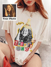 Custom Photo Happy Birthday Tee Look Who's Personalized Age Party Shirt