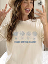 Fresh Off the Market Bridal Shower T-Shirt Floral Bouquet Shirt for Bride