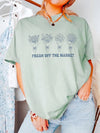 Fresh Off the Market Bridal Shower T-Shirt Floral Bouquet Shirt for Bride