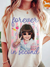 Forever In Second Grade Custom Teacher Photo T-Shirt Personalized Back To School Gift
