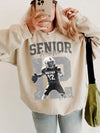 Senior Mom Personalized Football Tee Custom Name and Number Sports Shirt Gift