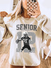 Senior Mom Personalized Football Tee Custom Name and Number Sports Shirt Gift