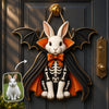 Witch Cat Door Hanger Custom Pet Halloween Portrait Decoration