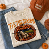 Tis The Season Halloween Football Ghost Tee for Fall Game Days
