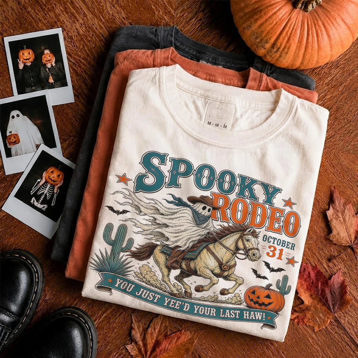Spooky Rodeo Ghost Cowboy Halloween Western Vintage shirt, You Just Yeed Your Last Haw Graphic Shirt