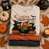 Vintage Retro Halloween Cute Cat Witches Shirt Kids Cauldron Fall Shirt