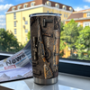 Close-up of Sniper Rifle Tactical Tumbler Stainless Steel Insulated Cup for Military Veterans Hunters Gun Owners for streetwear fans in Austin, Texas