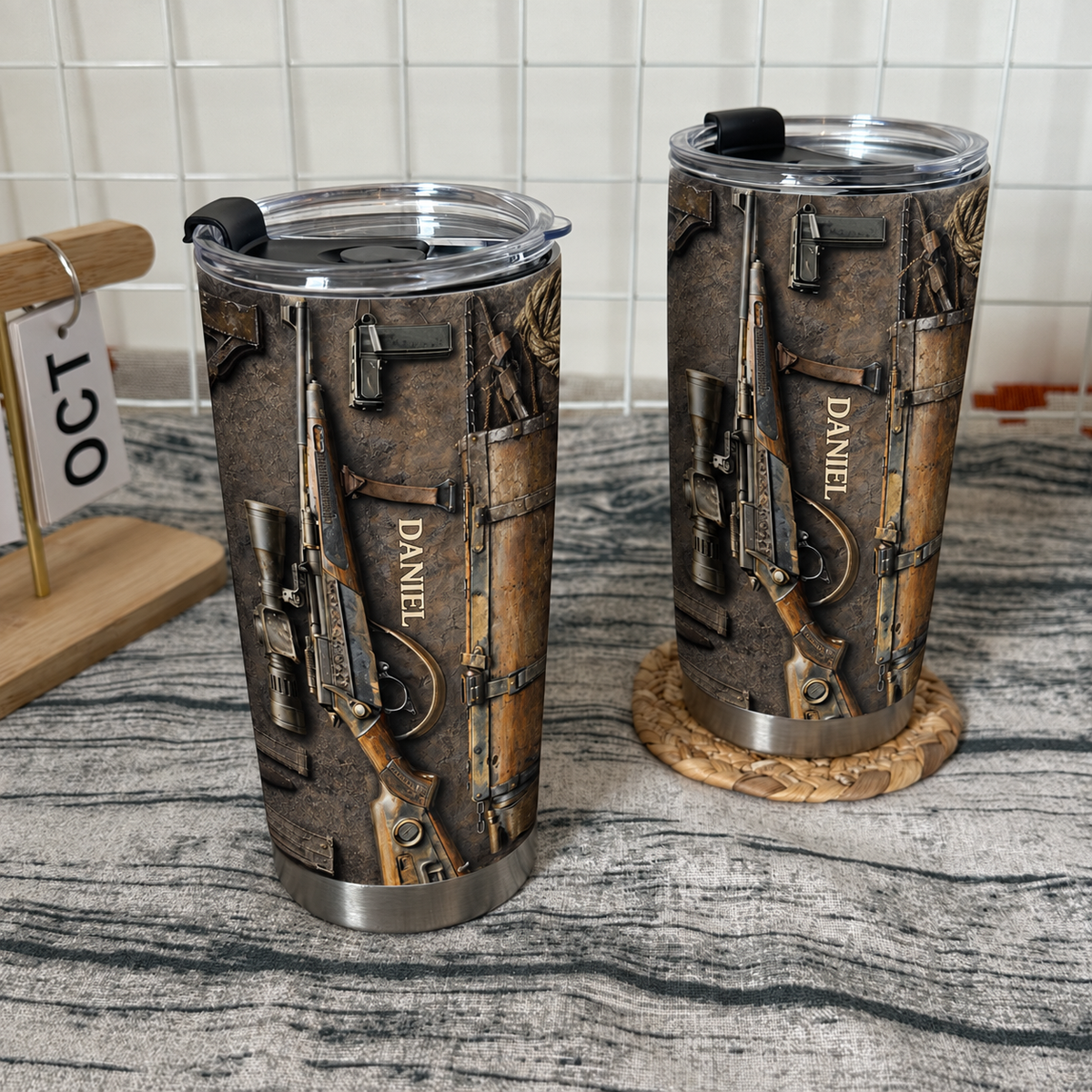 Sniper Rifle Tactical Tumbler Stainless Steel Insulated Cup for Military Veterans Hunters Gun Owners available at our Austin, Texas warehouse