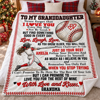 Personalized Softball Granddaughter Blanket Custom Name Gift from Grandma — product view 7