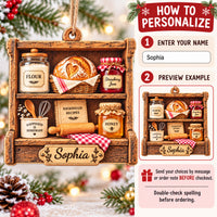 Personalized Sourdough Baker Wood Ornament Custom Name Christmas Gift - personalization options and ordering guide