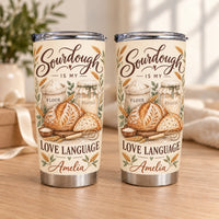 Personalized Sourdough Tumbler Custom Name Bread Baker Gift - main design