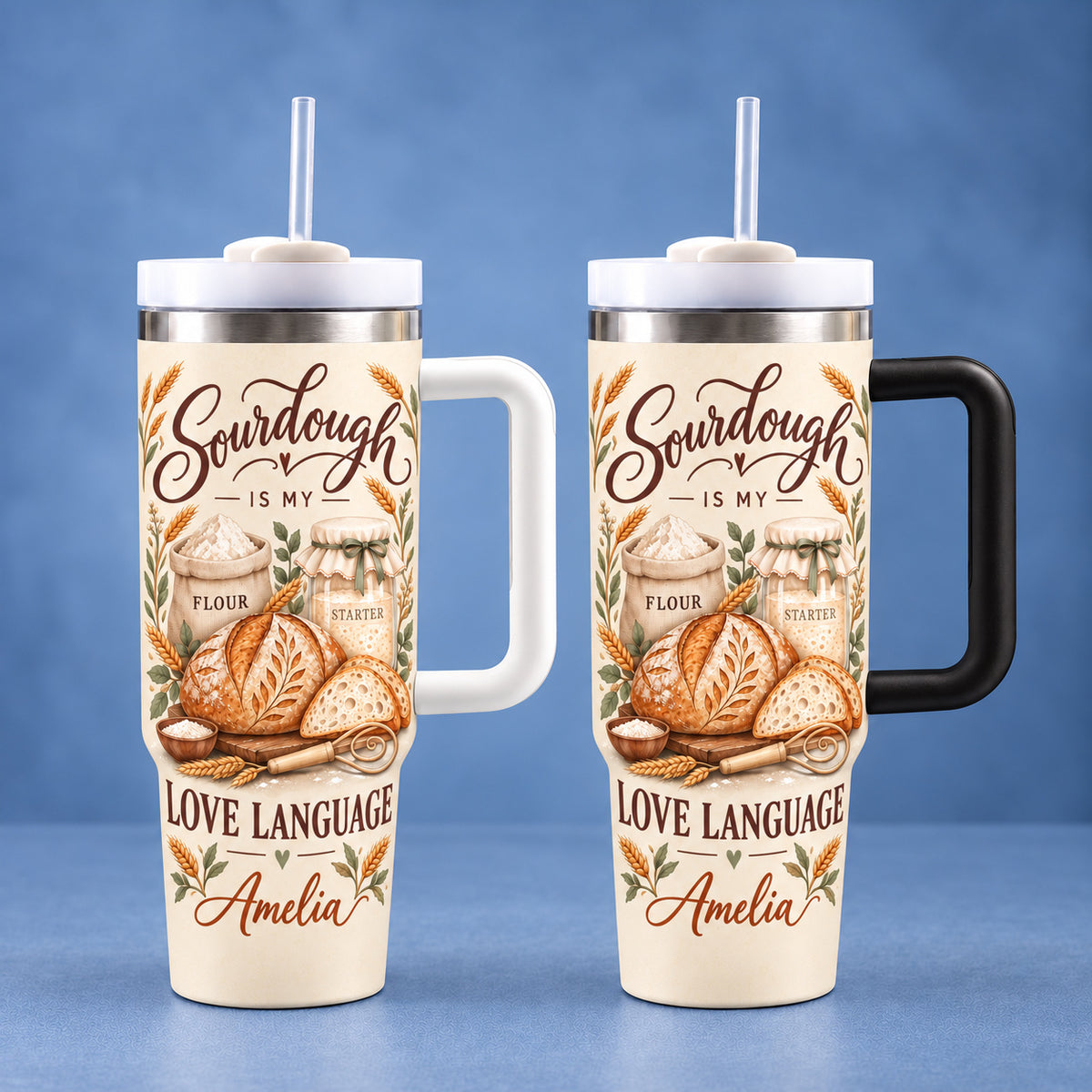 Personalized Sourdough Tumbler Custom Name Bread Baker Gift - product view 9