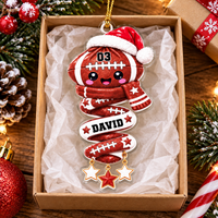 Personalized Sports Christmas Ornament Custom Name Athlete Gift - product view 4