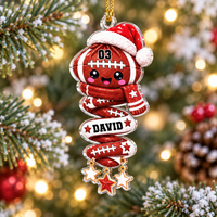Personalized Sports Christmas Ornament Custom Name Athlete Gift - product view 5