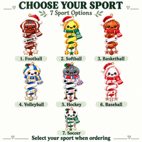 Personalized Sports Christmas Ornament Custom Name Athlete Gift - product view 9