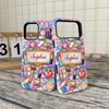 Customer in Austin, Texas wearing Stained Glass Makeup Phone Case Personalized Custom Name Beauty Gift for Women