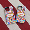 Stained Glass Makeup Phone Case Personalized Custom Name Beauty Gift for Women available at our Austin, Texas warehouse
