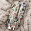 Customer in Austin, Texas wearing Stained Glass Musical Instrument Tumbler, Personalized Guitar and Piano Music Lover Stainless Steel 