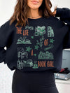 The Life of a Book Girl Tee Oversized Bookish Reader Graphic Shirt Book Lover Gift for Women