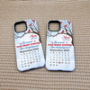 The Moment Your Heart Stopped Mine Changed Forever Memorial Cardinal Phone Case on a hanger, ready to ship from Austin, Texas
