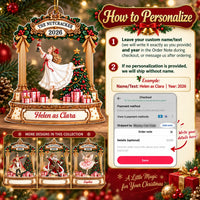 Customer in Miami, Florida wearing The Nutcracker Ballet Ornament Personalized Christmas Gift for Dancers Clara Sugar Plum Fairy