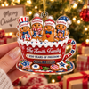 The Smith Family 250 Years of Freedom Ornament Personalized Patriotic Christmas Keepsake on a hanger, ready to ship from Austin, Texas