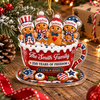 Close-up of The Smith Family 250 Years of Freedom Ornament Personalized Patriotic Christmas Keepsake for streetwear fans in Austin, Texas