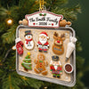 Close-up of The Smith Family Ornament, Personalized Gingerbread Cookies Baking Tray Christmas Tree Decor, Custom for streetwear fans in Austin, Texas