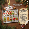 Customer in Austin, Texas wearing The Smith Family Ornament, Personalized Gingerbread Cookies Baking Tray Christmas Tree Decor, Custom