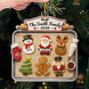 The Smith Family Ornament, Personalized Gingerbread Cookies Baking Tray Christmas Tree Decor, Custom available at our Austin, Texas warehouse
