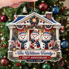 The William Family Ornament Personalized Patriotic Snowman Christmas Tree Decor Custom Name Holiday  available at our Austin, Texas warehouse