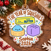 Close-up of The Year of Squishies Ornament Kawaii Christmas Tree Decoration Personalized Holiday Gift for streetwear fans in Austin, Texas