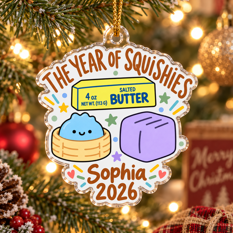 The Year of Squishies Ornament Kawaii Christmas Tree Decoration Personalized Holiday Gift available at our Austin, Texas warehouse