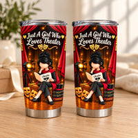 Personalized Theater Girl Tumbler Custom Hair Skin Color Name Gift - main product view