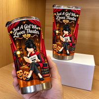 Personalized Theater Girl Tumbler Custom Hair Skin Color Name Gift - product view 4