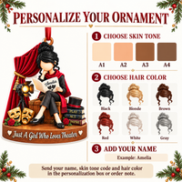 Personalized Theater Girl Ornament Custom Name Drama Christmas Gift - product view 8