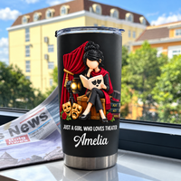 Personalized Theater Girl Tumbler Custom Name Drama Lover Gift - product view 4