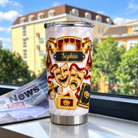 Personalized Theater Stage Tumbler Custom Name Drama Lover Gift - product view 5