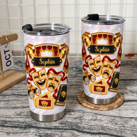 Personalized Theater Stage Tumbler Custom Name Drama Lover Gift - product view 6