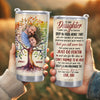 Close-up of To My Daughter I Want You To Believe Tumbler, Personalized Dad To Daughter Gift, Custom Name Tree Of for streetwear fans in Austin, Texas