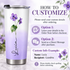 Customer in Austin, Texas wearing To My Grandma Strength Wisdom Pansy Flower Personalized Tumbler Gift for Grandmother Birthday