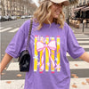Bojjico Custom Teacher Shirt Oversized Tee For Teachers Coquette Preppy Aesthetic Mint Green Cotton Personalized Grade Pencil Bow Graphic Back To School First Day Teacher Appreciation Team Matching