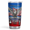 Customer in Austin, Texas wearing USA 250th Anniversary 1776-2026 Tumbler, 250 Years of Freedom Patriotic Stainless Steel Cup Gift