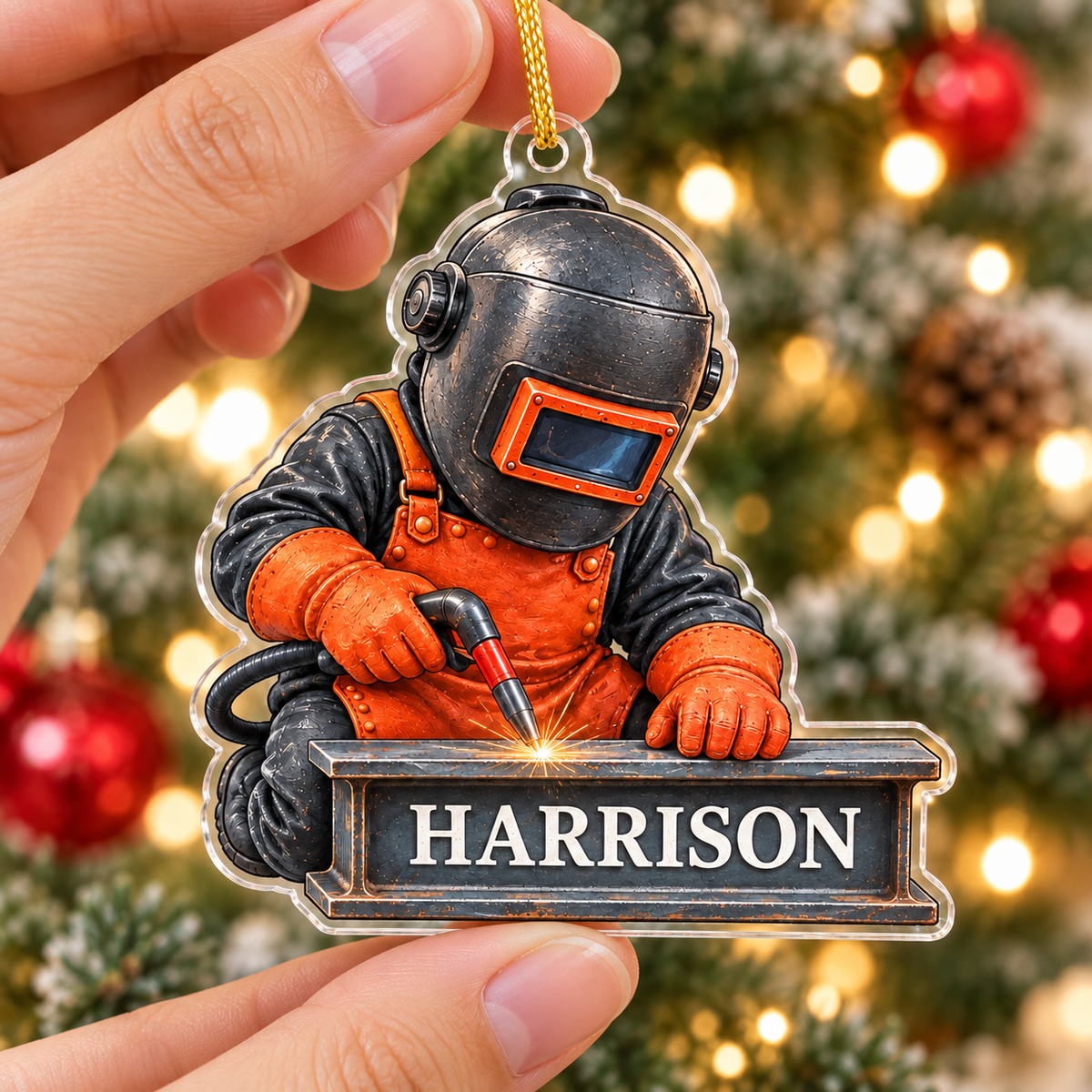 Welder Ornament - product view 2