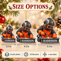 Welder Ornament - size options